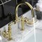 Kingston Brass Indstrl Style Wheel Handle Bridge Bathroom Faucet W/Pop-Up Drain, Brass KS2172RX - alternate 5